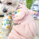 Garden Corduroy Floral Four-leg Bloomers Pet Clothes