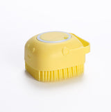 pet brushes bath massage brush shampoo dispenser dog grooming silicone